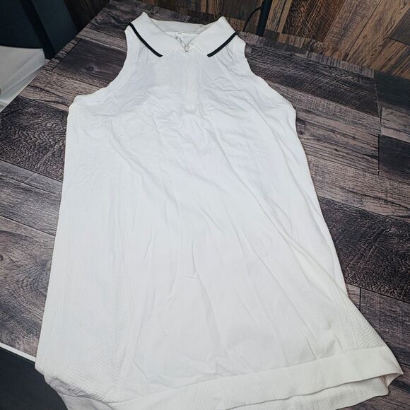Athleta Momentum Polo Tank – White Sleeveless Performance Top (XS) - Picture 1 of 3